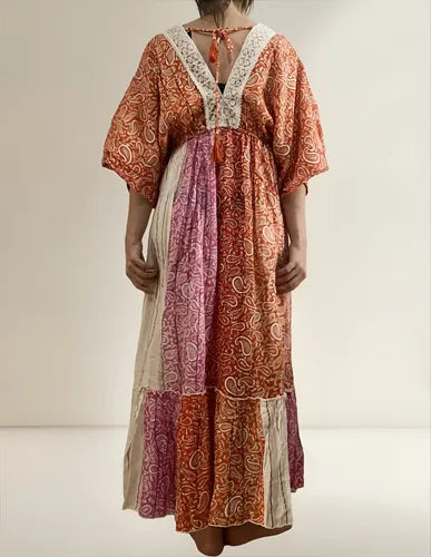 Vestido Largo De India Con Lurex