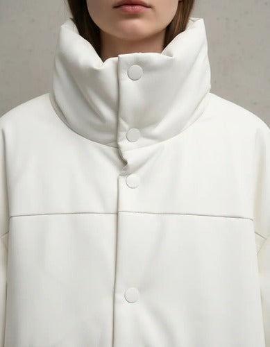 Tapado Campera Puffer Eco Cuero Talle Grande  Hasta 3xl