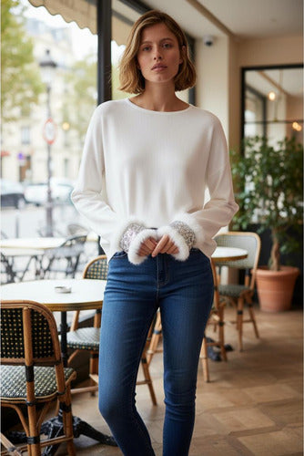 Sweater Tejido Importado Detalles Puños