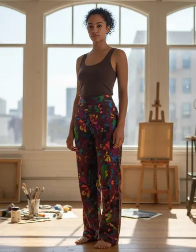 Pantalón Liviano Importado Estampado Colores