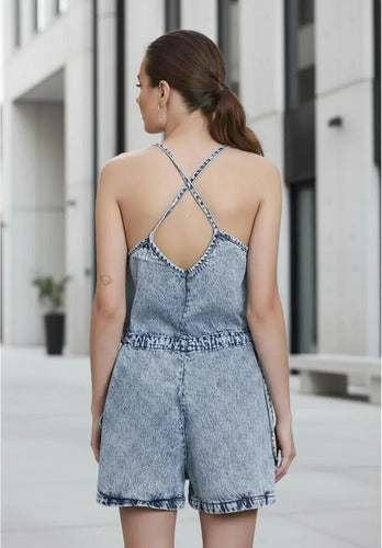 Mono Enterito Denim Jean Nevado Corto Celeste Nevado 40-m