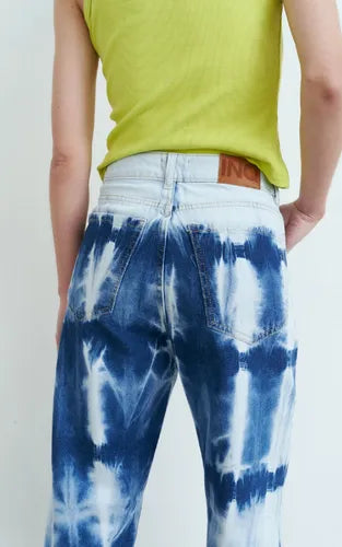 Pantalón Jean Denim Batik Celeste Liso 36