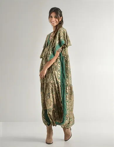 Vestido De Seda Hindú Largo Mod. 11