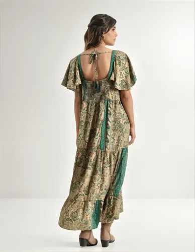 Vestido De Seda Hindú Largo Mod. 11