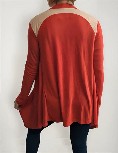 Saco Cárdigan Detalle En Hombro Talle S Ag Store Rojo Liso S