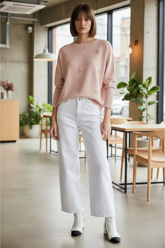 Sweater Tejido Con Perlas Importado Cod. 279