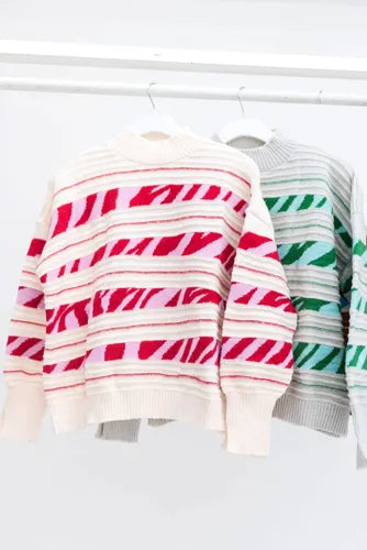 Sweater Tejido Rayado Colores