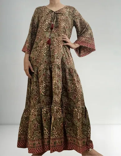 Vestido Seda Hindú India Fiesta