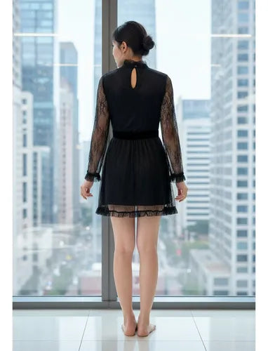 Vestido Fiesta Noche Importado Negro