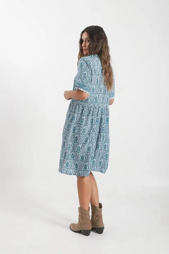 Vestido Midi De Seda Hindú Mod. 89