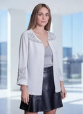 Saco Capa Chaqueta Kimono Noche Fiesta Plata E/gratis!