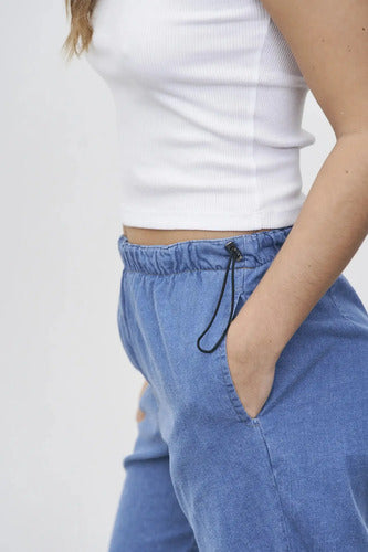 Pantalón Babucha De Jean Denim