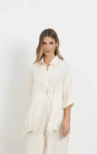 Camisa Manga 3/4 Modelo Grande Oversize