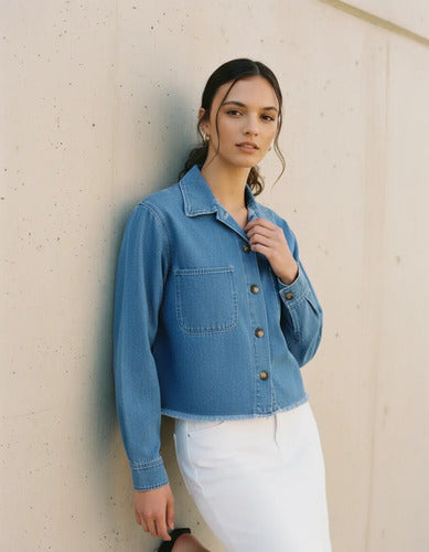 Camisa De Jean Corta Denim