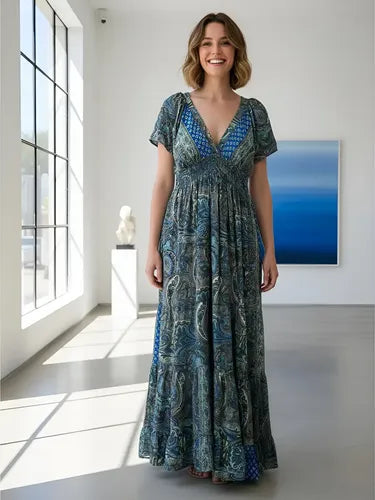 Vestido De Seda Hindú Largo Mod. 14