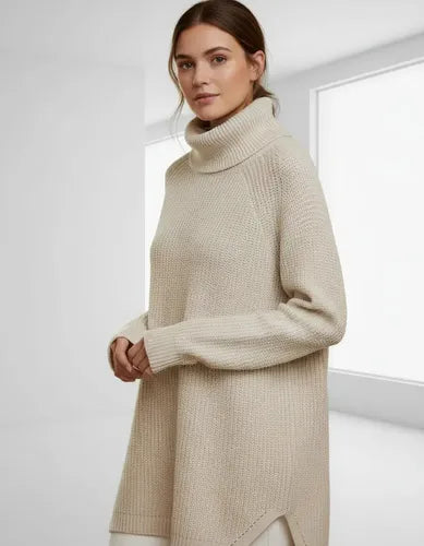 Sweater Pullover Tejido Polera Modelo Amplio