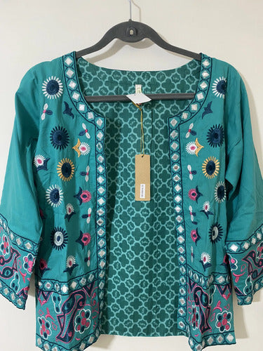 Saco Chaqueta Bordada De India