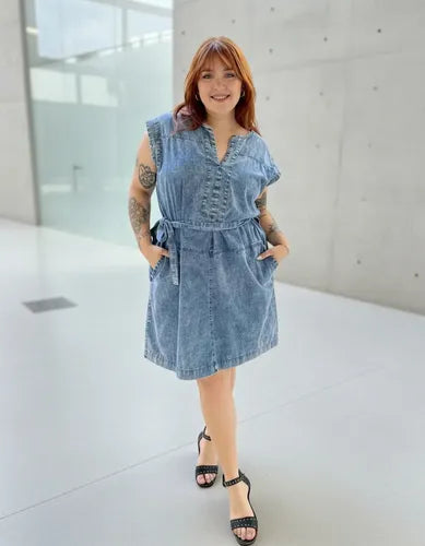 Vestido Jean Nevado Denim Talle Grande Talle Especial