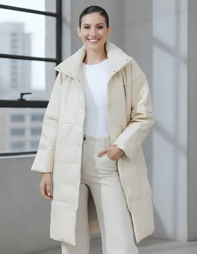 Tapado Campera Puffer Eco Cuero Talle Grande  Hasta 3xl