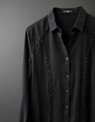 Camisa Importada Boho Perlas Y Puntillas (253)