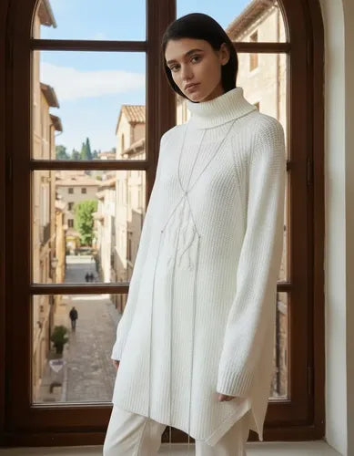 Sweater Pullover Tejido Polera Modelo Amplio