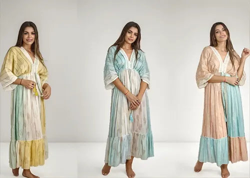 Vestido Largo De India Con Lurex