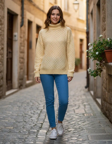 Sweater Tejido Polera Amplio Oversize