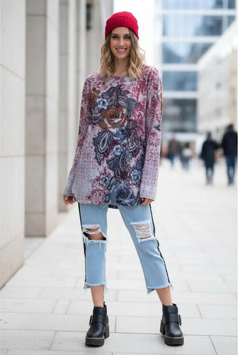 Sweater De Lanilla Con Estampa. Importados  Varios Modelos