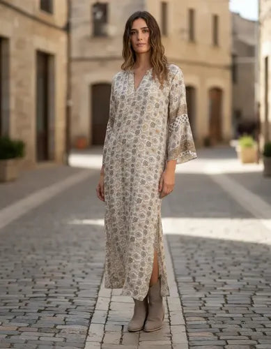 Vestido De Seda Hindú Túnica Mod. 10