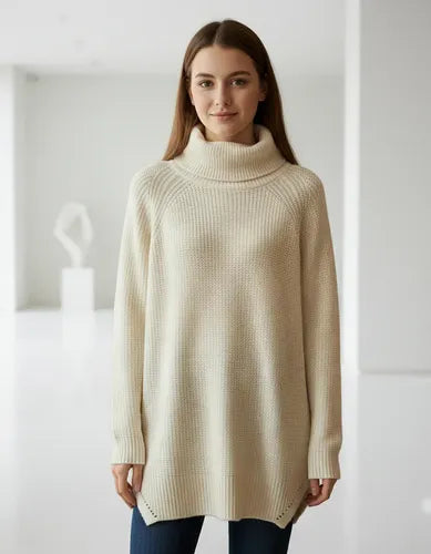 Sweater Pullover Tejido Polera Modelo Amplio