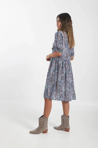 Vestido Midi De Seda Hindú Mod. 89