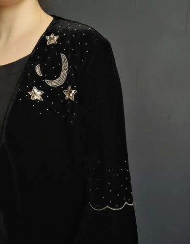 Chaqueta Saco Bordado Importado India Velvet Boho Oxford