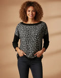 Sweater Con Lurex Animal Print Talle M Ag Store Negro Animal Print M