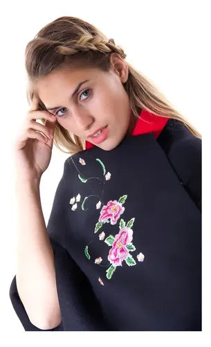 Ruana Poncho Capa  Mangas Tipo Puño Importada Bordada