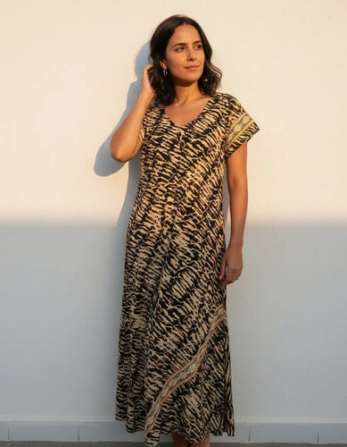 Vestido Largo Seda Boho Importado India Tipo Holi Rapsodia