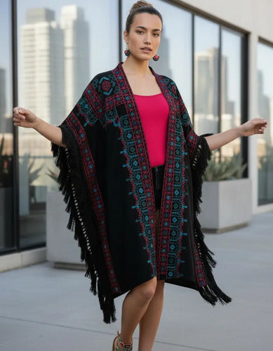 Kimono Saco Bordado Importado Grande Xxxl