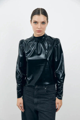 Blusa Manga Larga De Fiesta Noche Metalizada