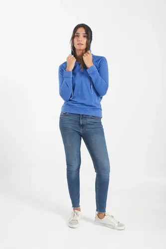 Buzo Básico Liviano Oversize Único Azul Lisa