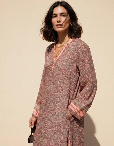 Vestido Largo De Seda Hindú Amplio Mod. 79