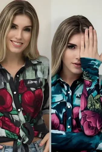 Camisa De Lanilla Estampada