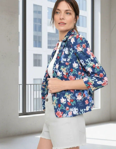 Saco Chaqueta Blazer Floreado Importado