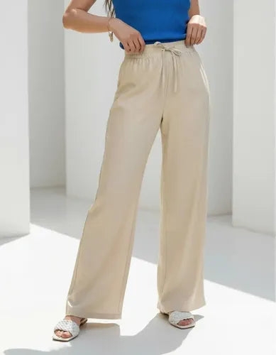Pantalón Palazzo De Lino Básico
