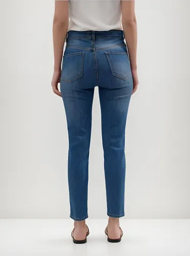 Jean Denim Pantalón Azul Skinny Azul Liso 36