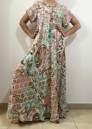 Vestido India Importado Seda Hindú Talle Grande Xxxl Fiesta