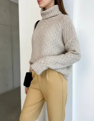 Sweater Tejido Polera Amplio Oversize