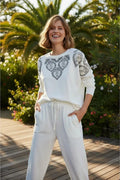 Sweater Tejido Importado Amplio Hasta Xxl Cod. 315 Oversize  Blanco Liso U