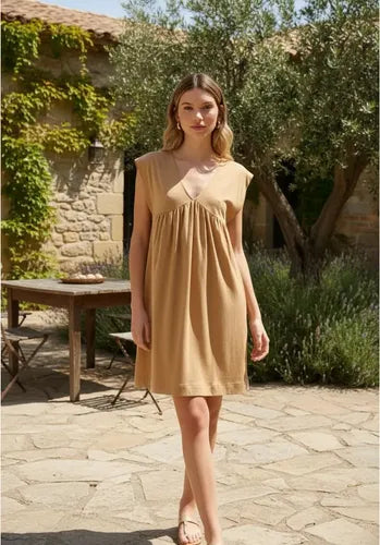 Vestido De Jersey Corto Escote En V