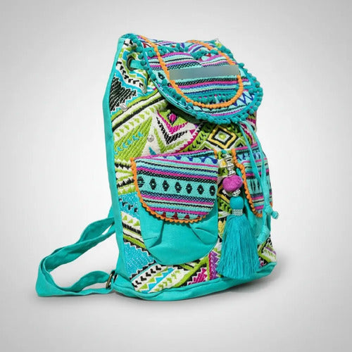 Mochila Bordada Estilo Folk