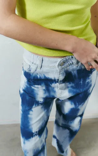 Pantalón Jean Denim Batik Celeste Liso 36