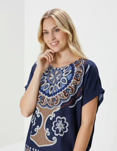 Remera Blusa Importada Estampada Lanilla Mandalas